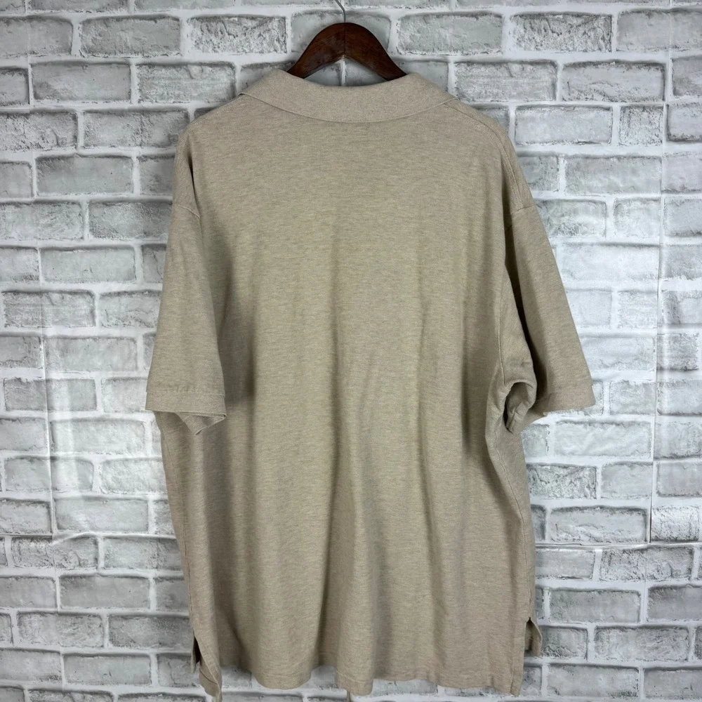 Polo Ralph Lauren 3XB Big Tan Heather Pique Short Sleeve Pony Logo Polo Shirt